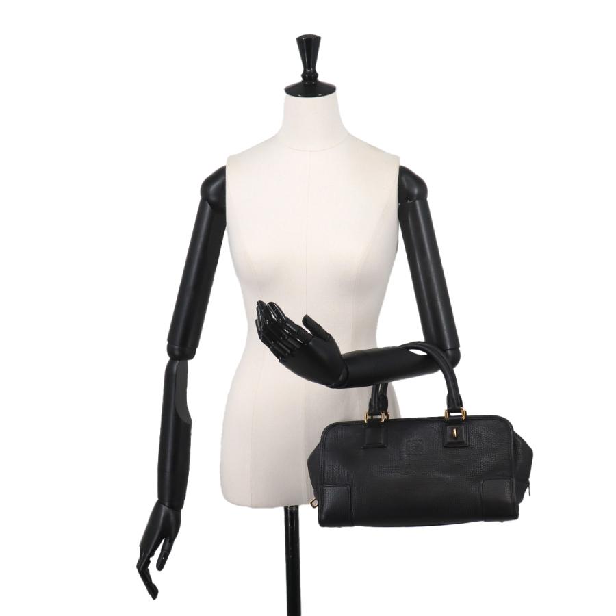 LOEWE（ロエベ） 美品 アマソナ 28 ハンド バッグ レザー ブラック