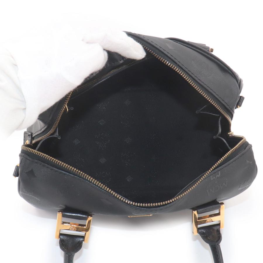 美品 エムシーエム MCM ヴィセトス ロゴグラム 2way ミニ ボストン