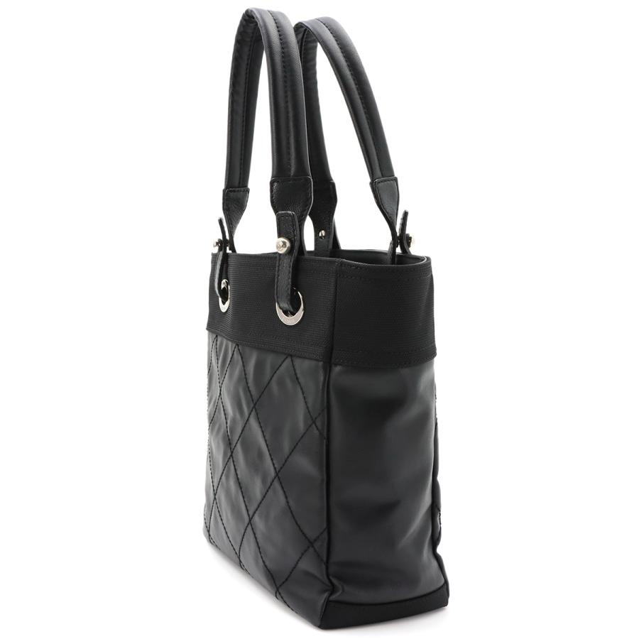 【最高級美品】シャネル パリビアリッツPM トートバッグ シルバー金具 ブラック CHANEL（シャネル） 新品同様 パリビアリッツ PM トート バッグ PVC