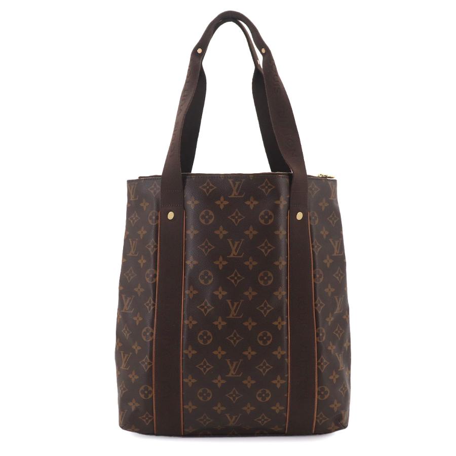 美品 ルイ ヴィトン LOUIS VUITTON モノグラム カバ ボブール トート バッグ ブラウン M53013 ゴールド 金具 Cabas Beaubourg 90325453 LOUIS VUITTON（ルイ・ヴィトン） 美品 ルイ ヴィトン モノグラム カバ