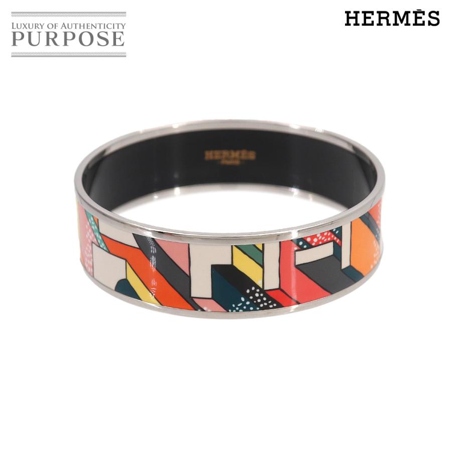 本物 エルメス HERMES エマイユ PM 七宝焼 バングル ブレスレット GP 