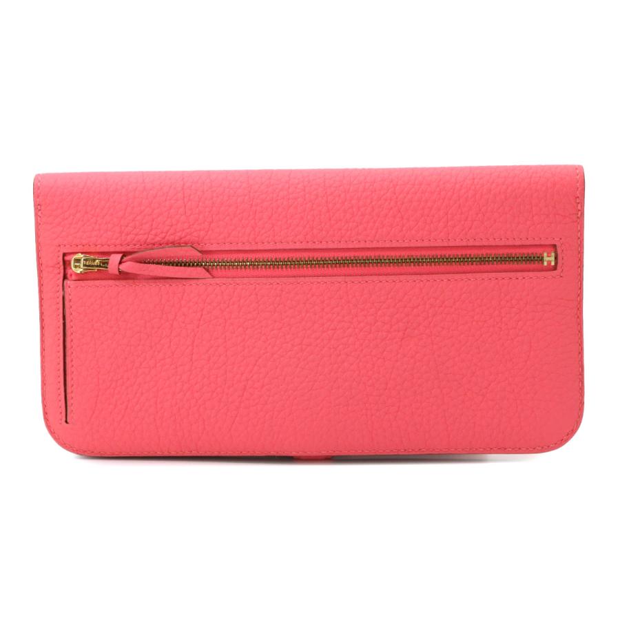 （美品）HERMES エルメス ドゴン ロングウォレット／長トゴ ルージュピヴ HERMES（エルメス） 未使用 展示品 ドゴンロング 二つ折り 長財布 トゴ