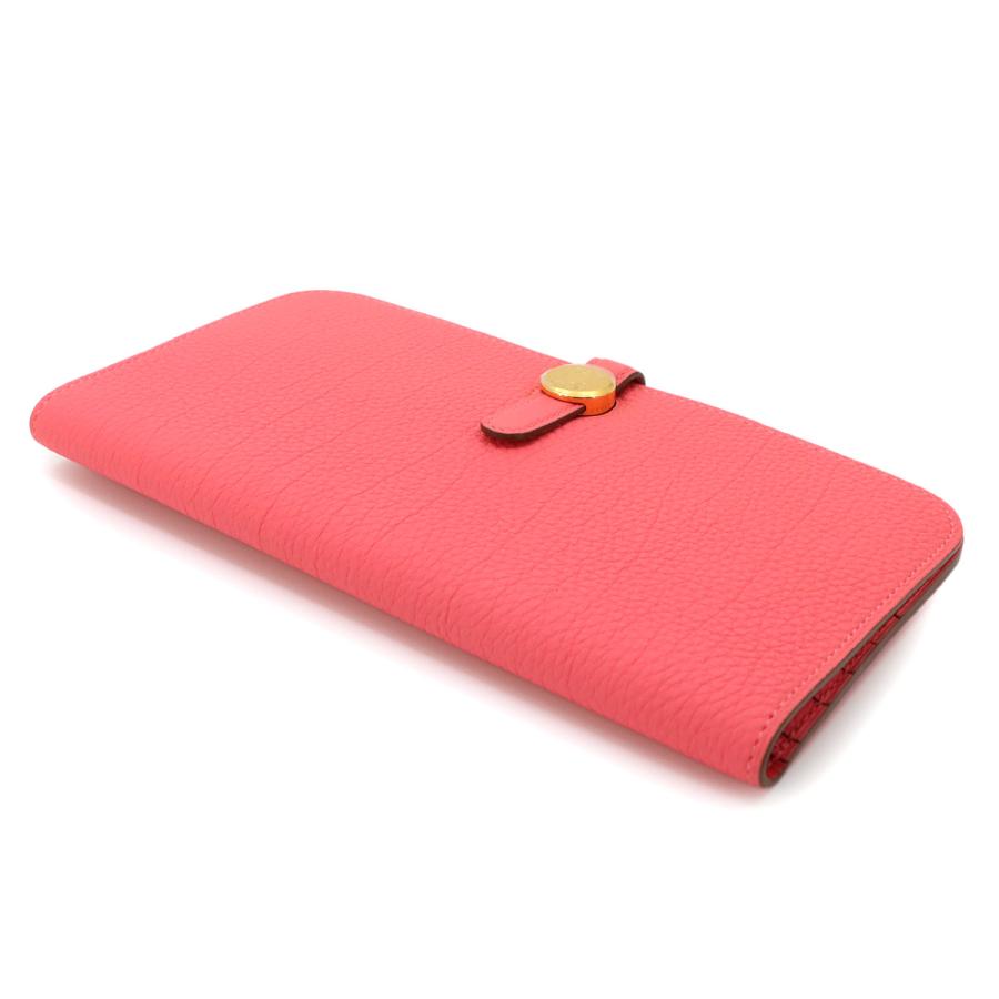 （美品）HERMES エルメス ドゴン ロングウォレット／長トゴ ルージュピヴ HERMES（エルメス） 未使用 展示品 ドゴンロング 二つ折り 長財布 トゴ