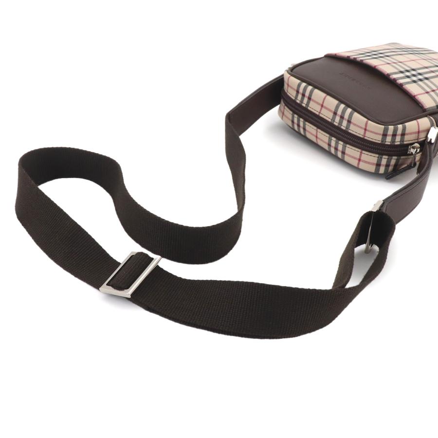 BURBERRY バーバリー ノバチェック ベージュ ブラウン シルバー金具 