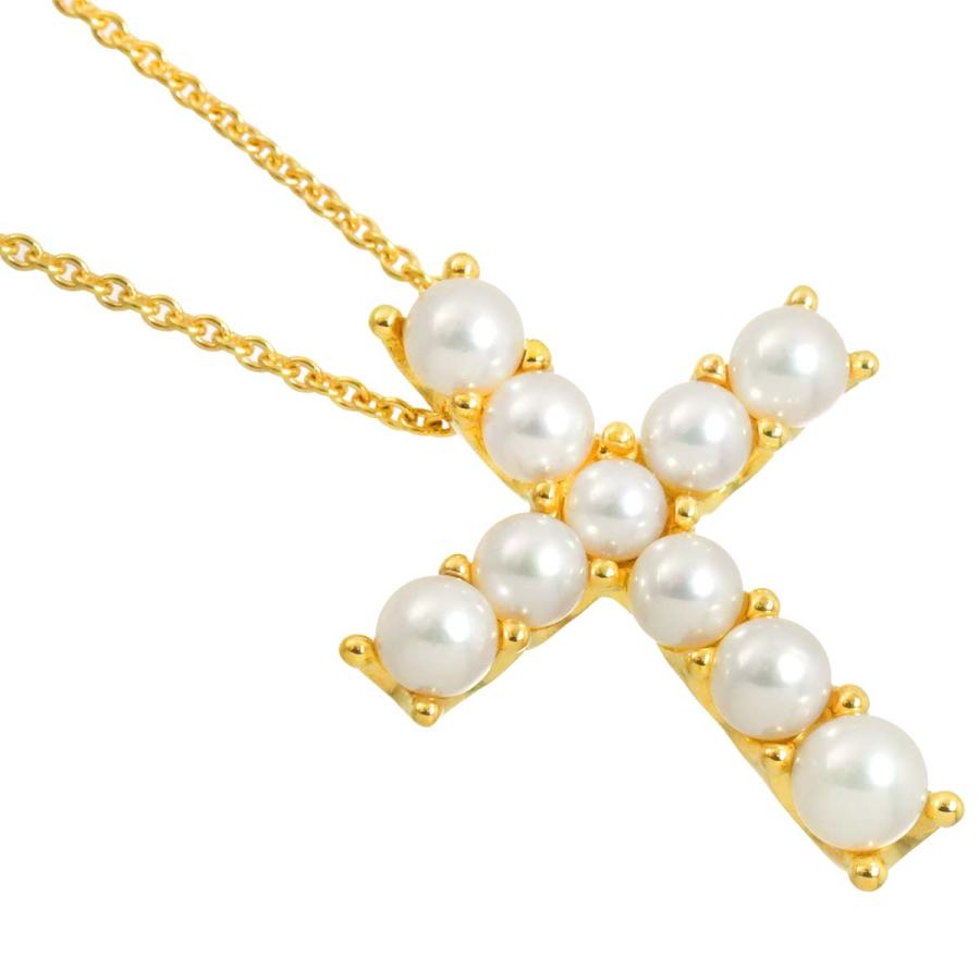MIKIMOTO（ミキモト） ベビーパール 4.4-3.0mm クロス ネックレス 42cm