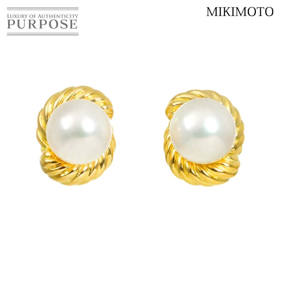 MIKIMOTO パールピアス イエローゴールド MIKIMOTO（ミキモト） アコヤ真珠 8.1mm ピアス K18 YG イエロー