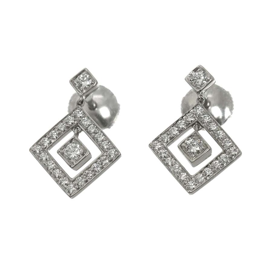 TIFFANY&Co.（ティファニー） オープンスクエア ダイヤ ピアス Pt