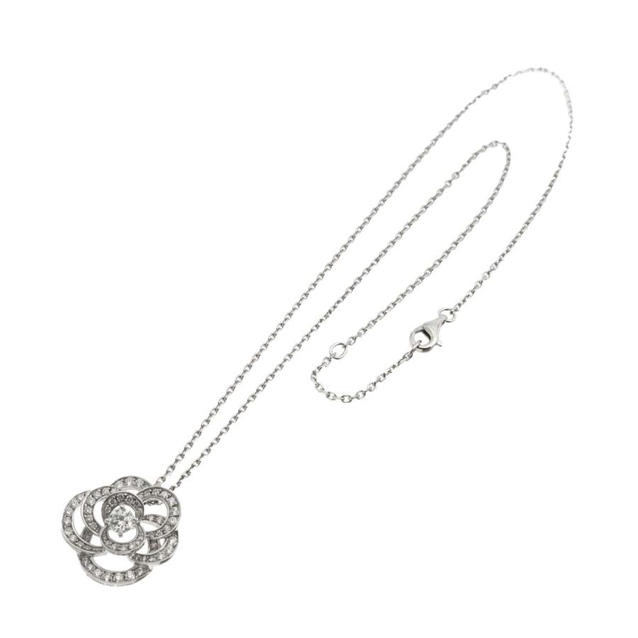 CHANEL（シャネル） カメリア ダイヤ ネックレス ミディアム 41cm K18