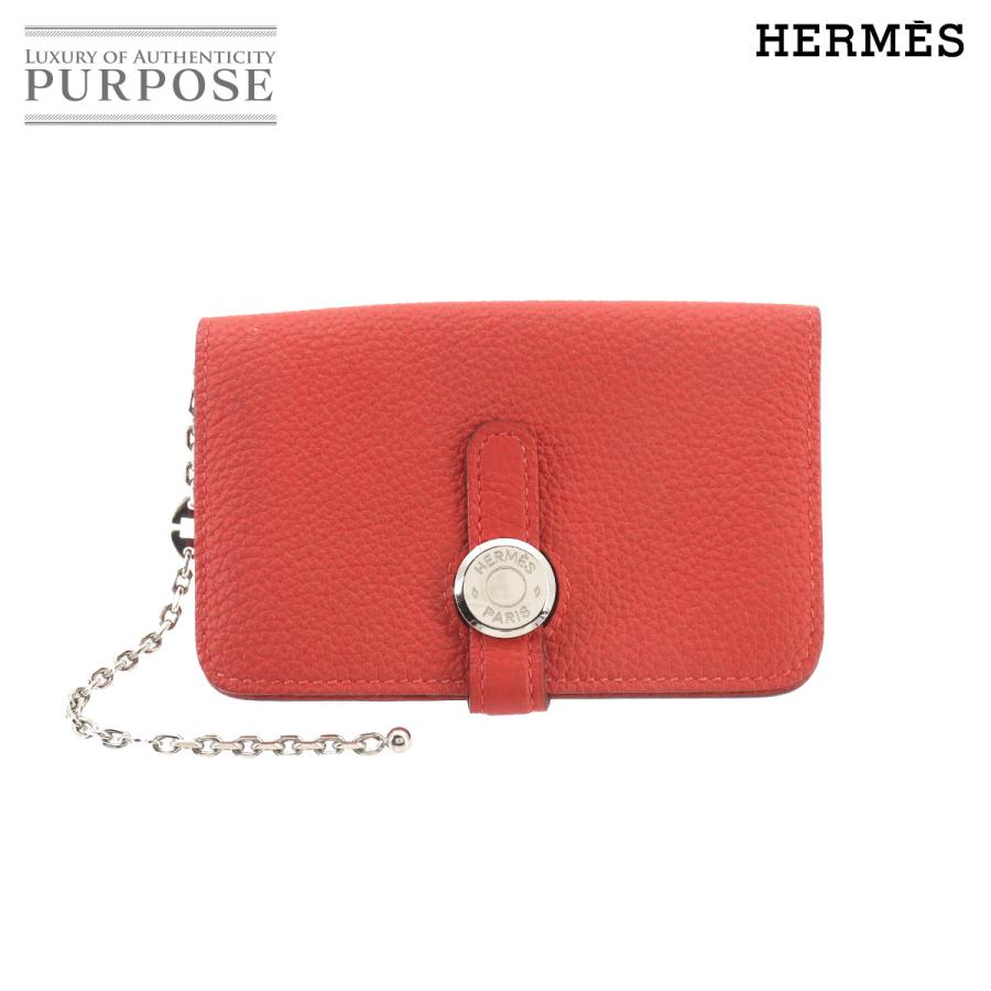 HERMES（エルメス） 美品 ドゴン カードケース トゴ ルージュ