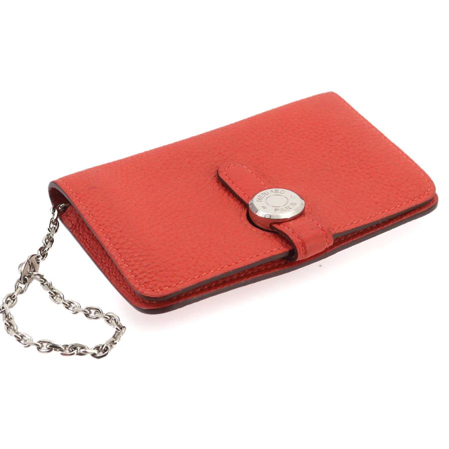 HERMES（エルメス） 美品 ドゴン カードケース トゴ ルージュ