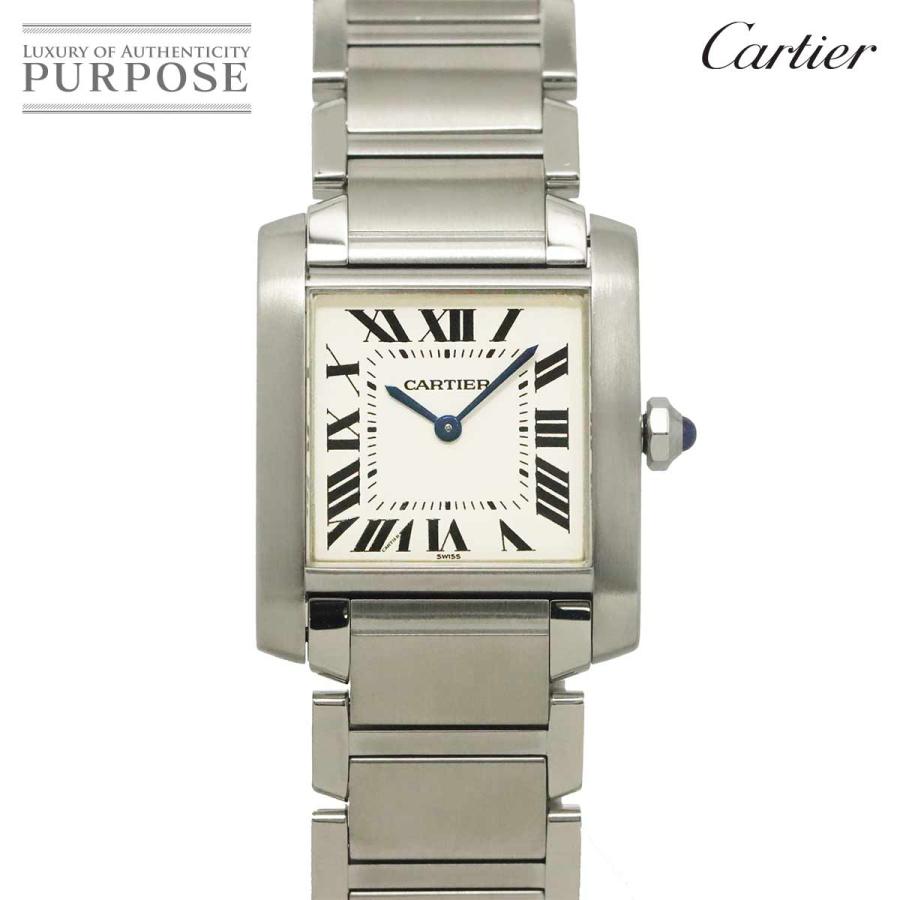 カルティエ Cartier タンクフランセーズMM W51003Q3 ボーイズ 腕時計 アイボリー クォーツ ウォッチ Tank Francaise 90269352 Cartier（カルティエ） タンクフランセーズMM W51003Q3 ボーイズ