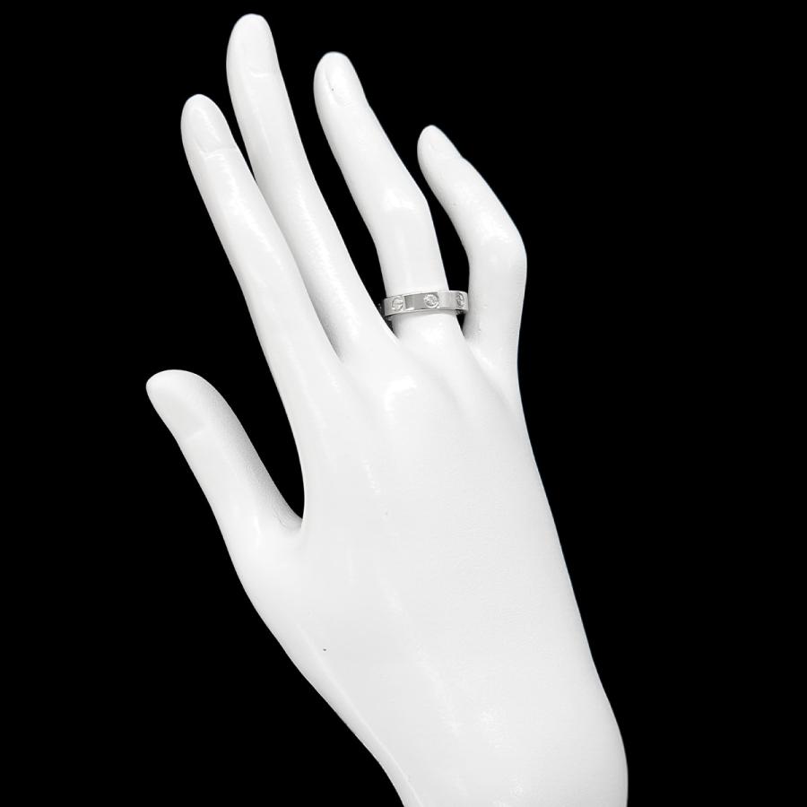 カルティエ ミニラブリング 1Pダイヤ指輪 K18 WG Cartier（カルティエ） ミニラブ #52 ダイヤ 1P リング K18 WG