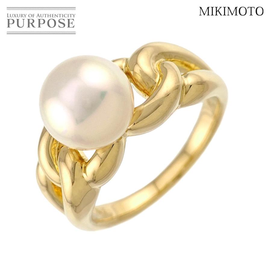MIKIMOTO（ミキモト） MIKIMOTO 9号 リング アコヤ真珠 8.1mm K18 YG 