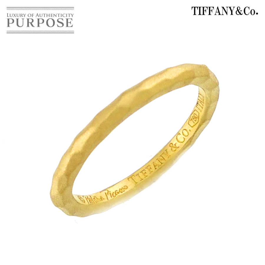 TIFFANY&Co.（ティファニー） ミルグレイン バンド 7号 リング K18 YG 