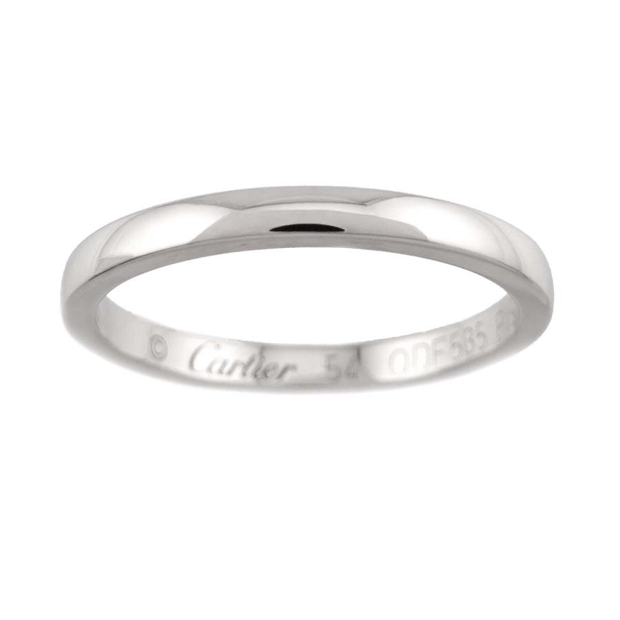 Cartier バレリーナ プラチナリング #50 Cartier（カルティエ） バレリーナ #54 リング 幅2mm Pt プラチナ 指輪