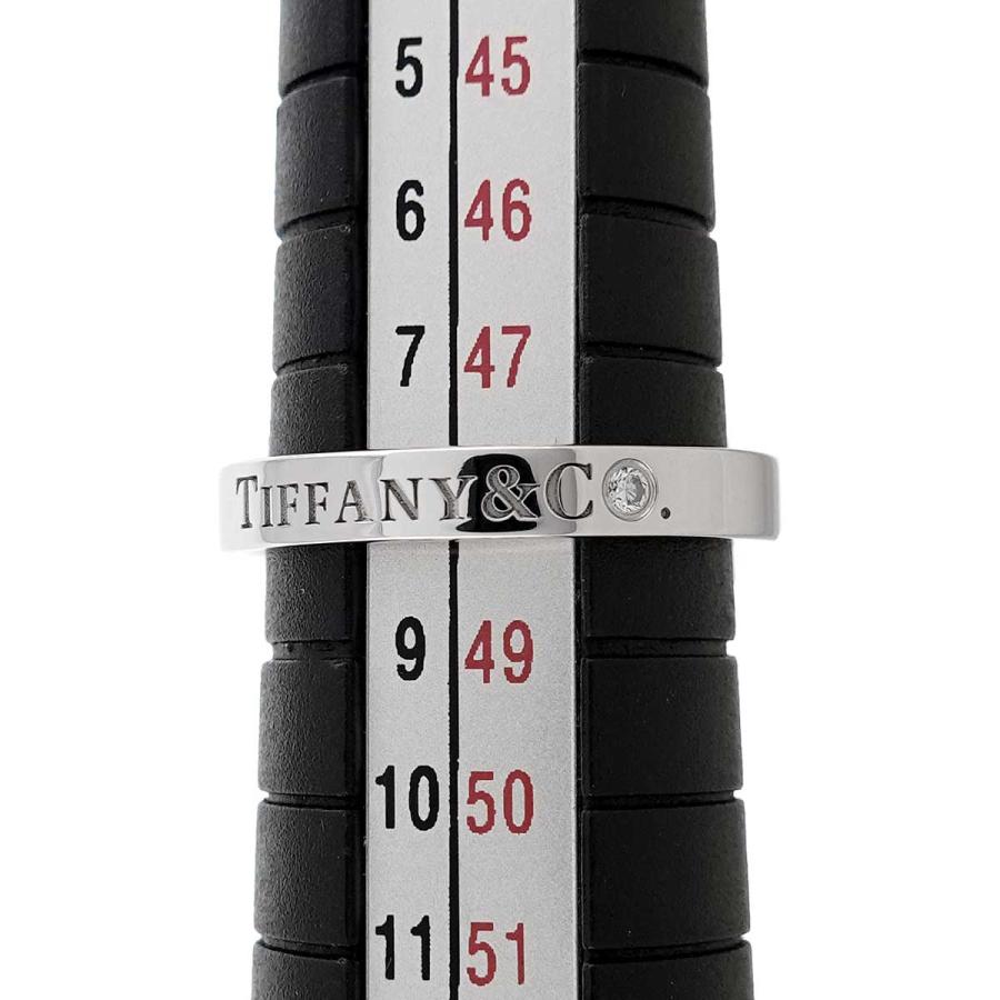 TIFFANY&Co.（ティファニー） ロゴ バンド 8号 リング ダイヤ 1P Pt