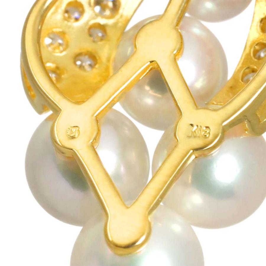 MIKIMOTO（ミキモト） アコヤ真珠 7.5-4.9mm ダイヤ ペンダント トップ 