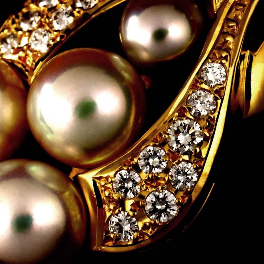 MIKIMOTO（ミキモト） アコヤ真珠 7.5-4.9mm ダイヤ ペンダント トップ 