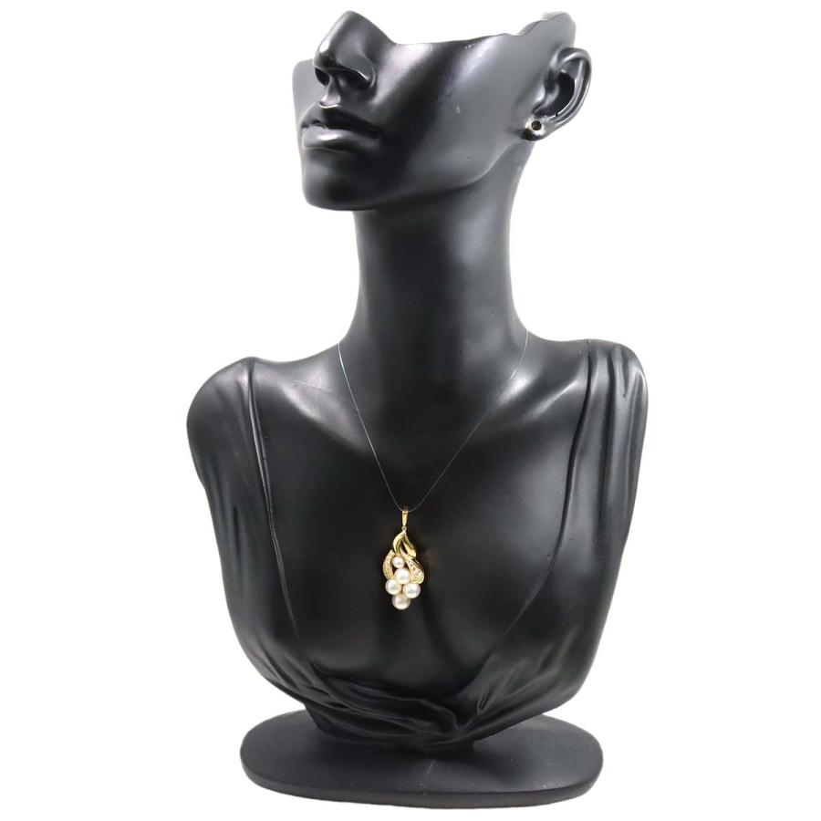 MIKIMOTO（ミキモト） アコヤ真珠 7.5-4.9mm ダイヤ ペンダント トップ 