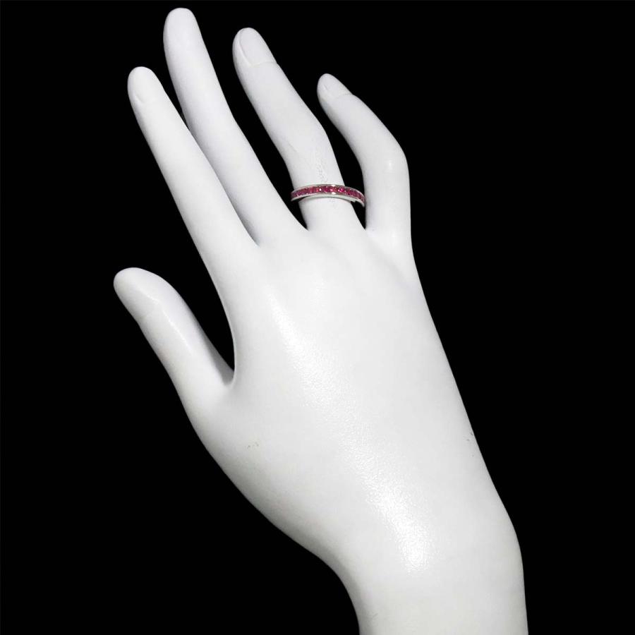リング 12号 ルビー 1.00ct K18 WG ホワイトゴールド 750 指輪 Ruby