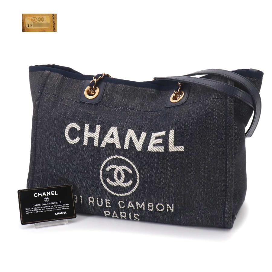 CHANEL（シャネル） 新品同様 ドーヴィル MM チェーン トート バッグ 