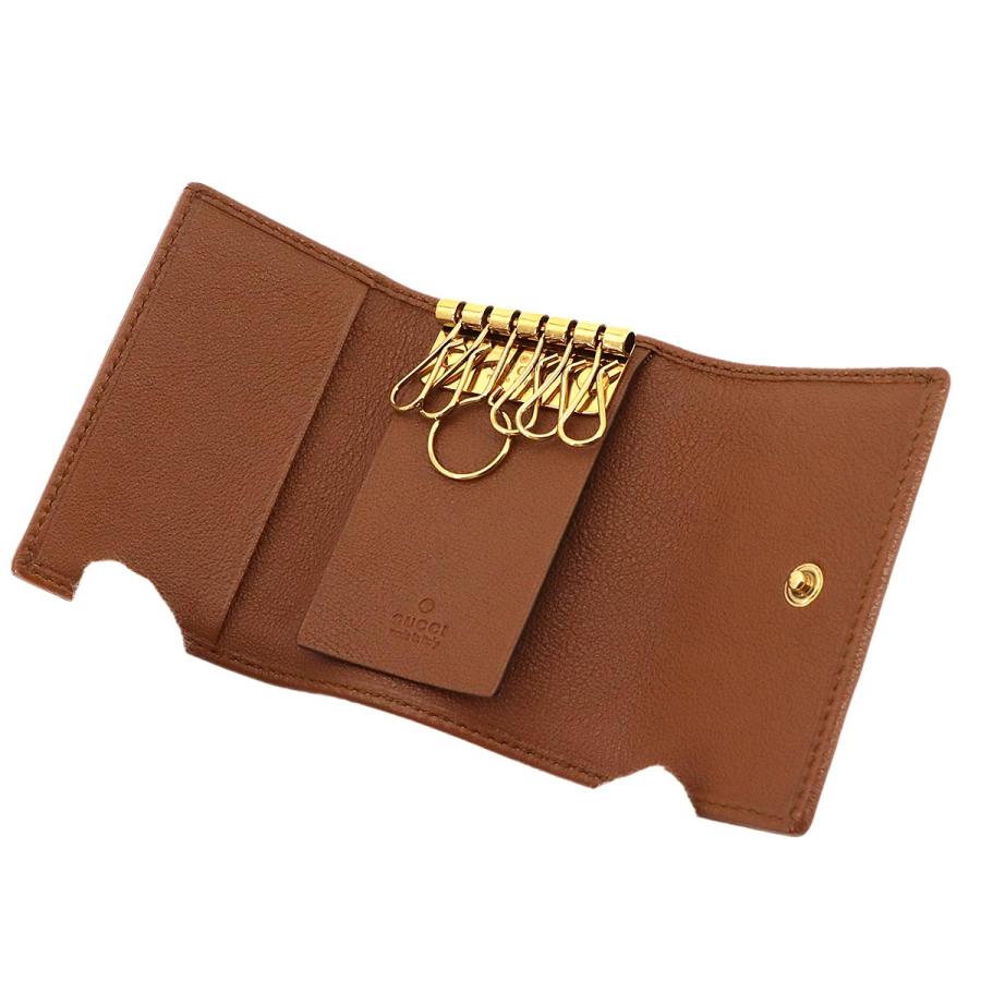 ☆開店セール☆ 使用数日 美品 グッチ レザー×バンブー×GG キーケース④ GUCCI（グッチ） 未使用 展示品 バンブー 6連 キーケース レザー