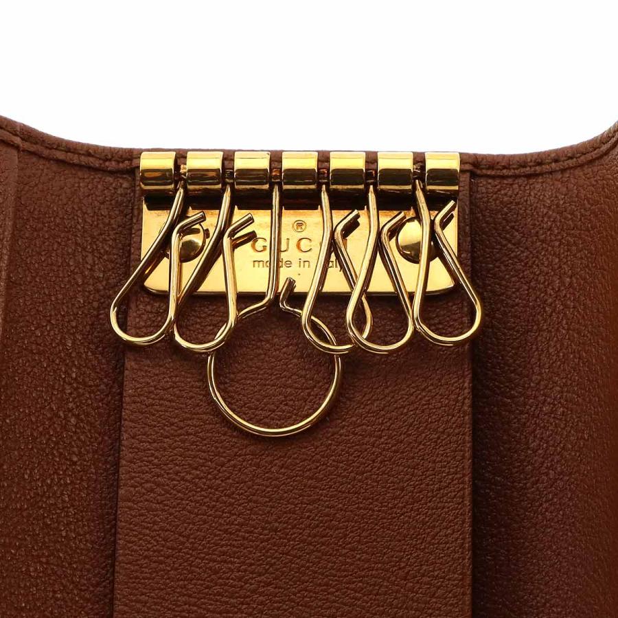 ☆開店セール☆ 使用数日 美品 グッチ レザー×バンブー×GG キーケース④ GUCCI（グッチ） 未使用 展示品 バンブー 6連 キーケース レザー