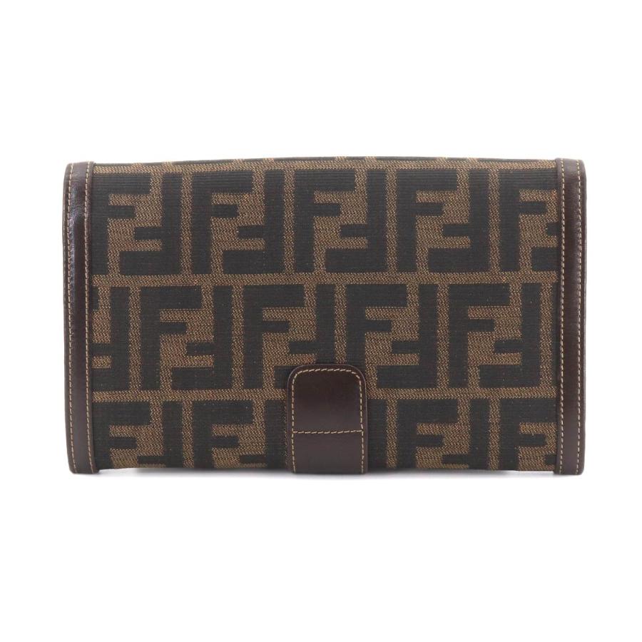 FENDI（フェンディ） 美品 ズッカ柄 二つ折り 長財布 キャンバス 