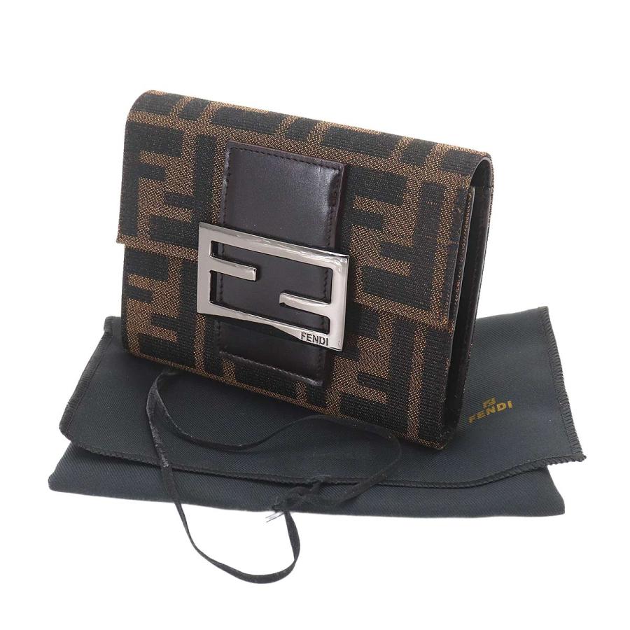FENDI（フェンディ） 未使用 展示品 ズッカ 三つ折り 財布 キャンバス