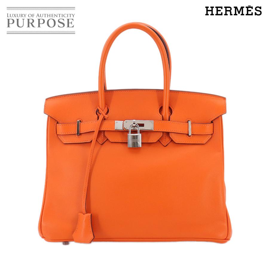 バーキン30 ノベルティ　バッグ　レディース HERMES（エルメス） 新品同様 バーキン30 スイフト オレンジ ハンド