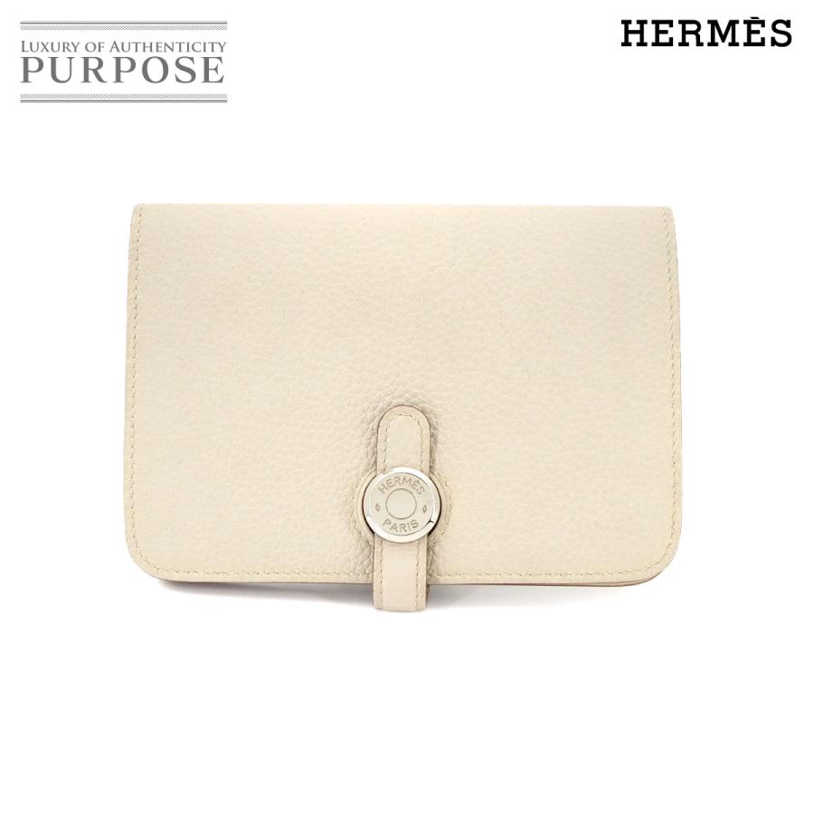 HERMES 二つ折り財布 ドゴン　グレージュ HERMES（エルメス） 新品同様 ドゴン コンパクト 二つ折り 財布 トゴ