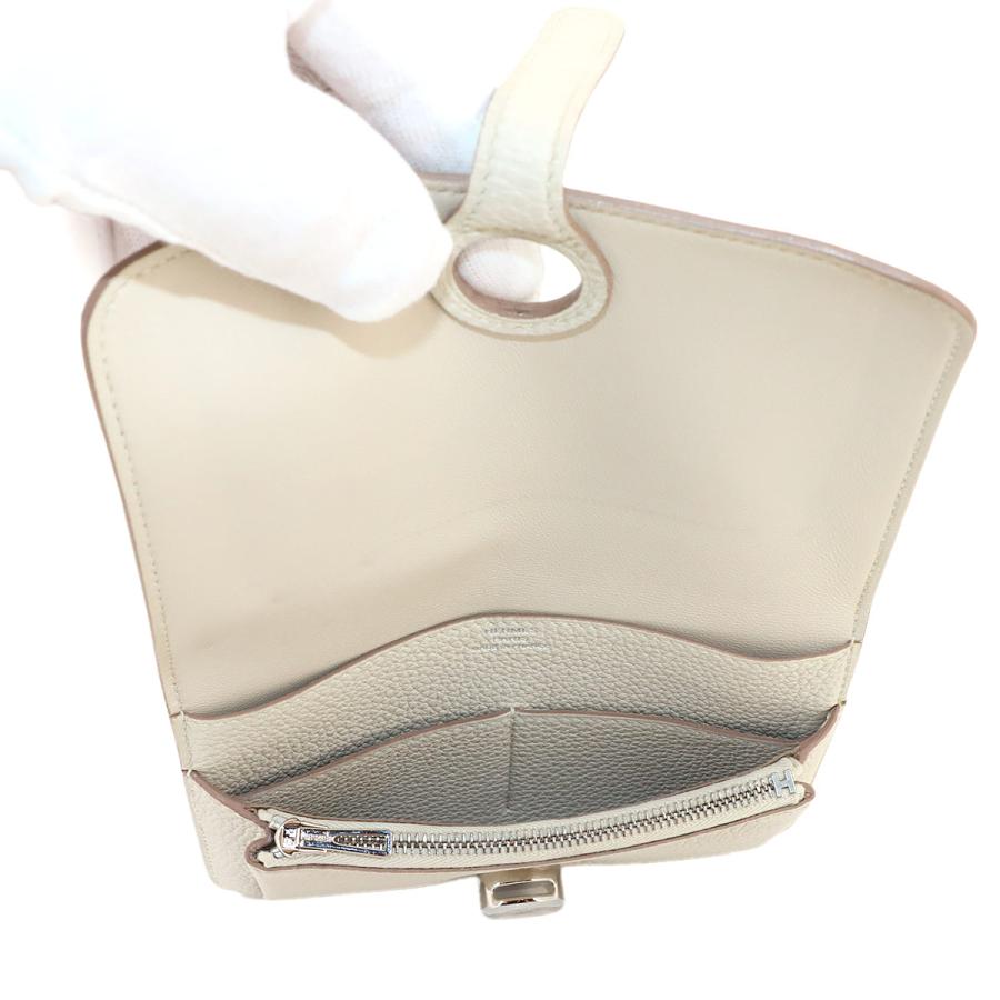 HERMES（エルメス） 新品同様 ドゴン コンパクト 二つ折り 財布 トゴ