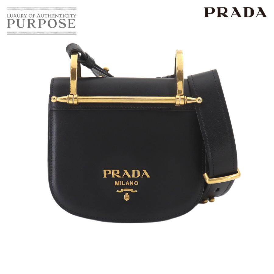 PRADA（プラダ） 新品同様 ショルダー バッグ レザー ブラック 1BH070