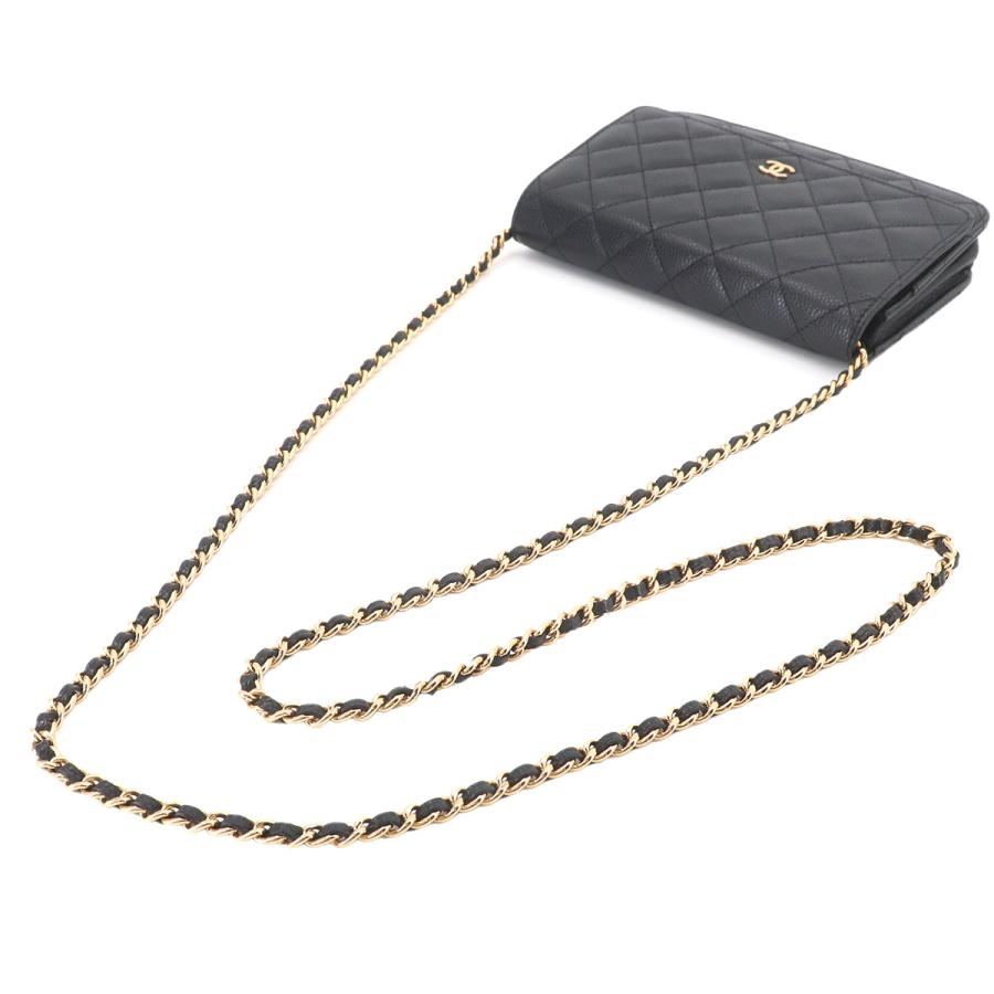 CHANEL（シャネル） 新品同様 マトラッセ チェーン ウォレット 長財布