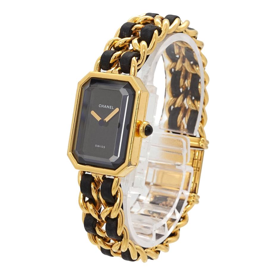 【希少・Lサイズ】CHANEL シャネル プルミエール 腕時計 ゴールド×レザー CHANEL（シャネル） プルミエール Lサイズ H0001 ヴィンテージ