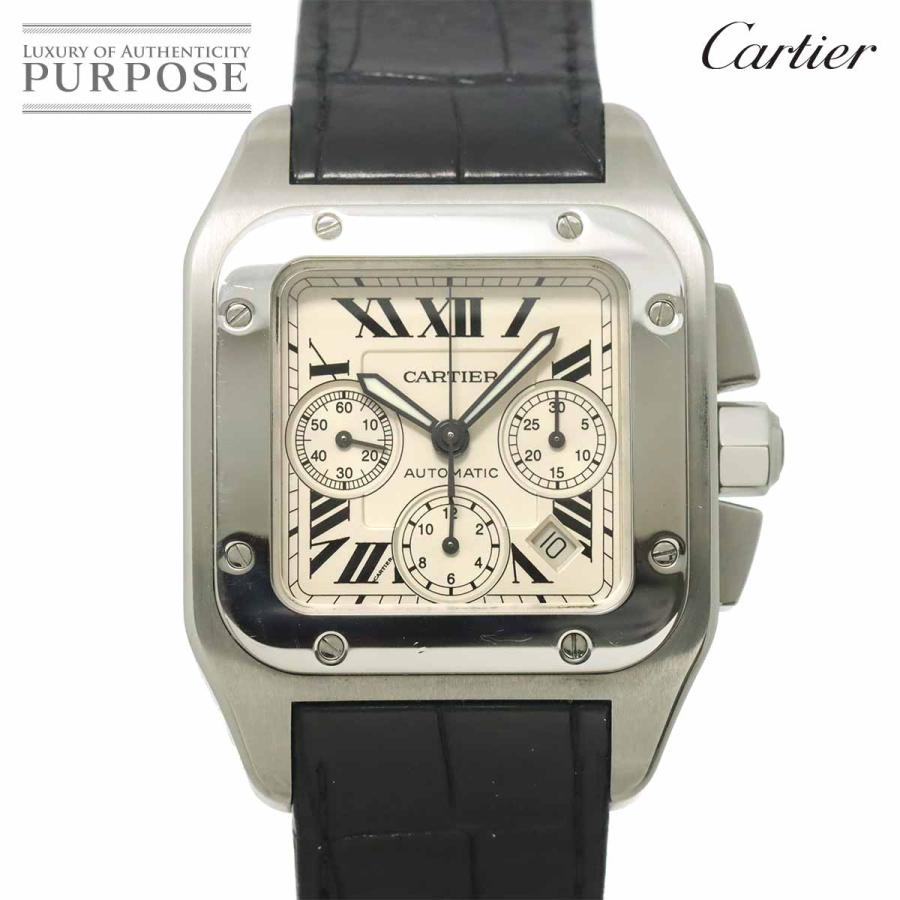 カルティエ Cartier サントス100 XL W20090X8 メンズ 腕時計 シルバー オートマ 自動巻き ウォッチ Santos 100 90327722 Cartier（カルティエ） サントス100 XL W20090X8 メンズ 腕時計