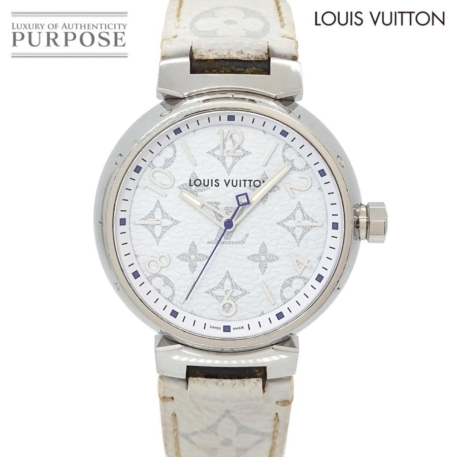 ルイ ヴィトン LOUIS VUITTON タンブールGM モノグラムホワイト QA114 メンズ 腕時計 ホワイト クォーツ ウォッチ Tambour 90328072 LOUIS VUITTON（ルイ・ヴィトン） ルイ ヴィトン タンブールGM