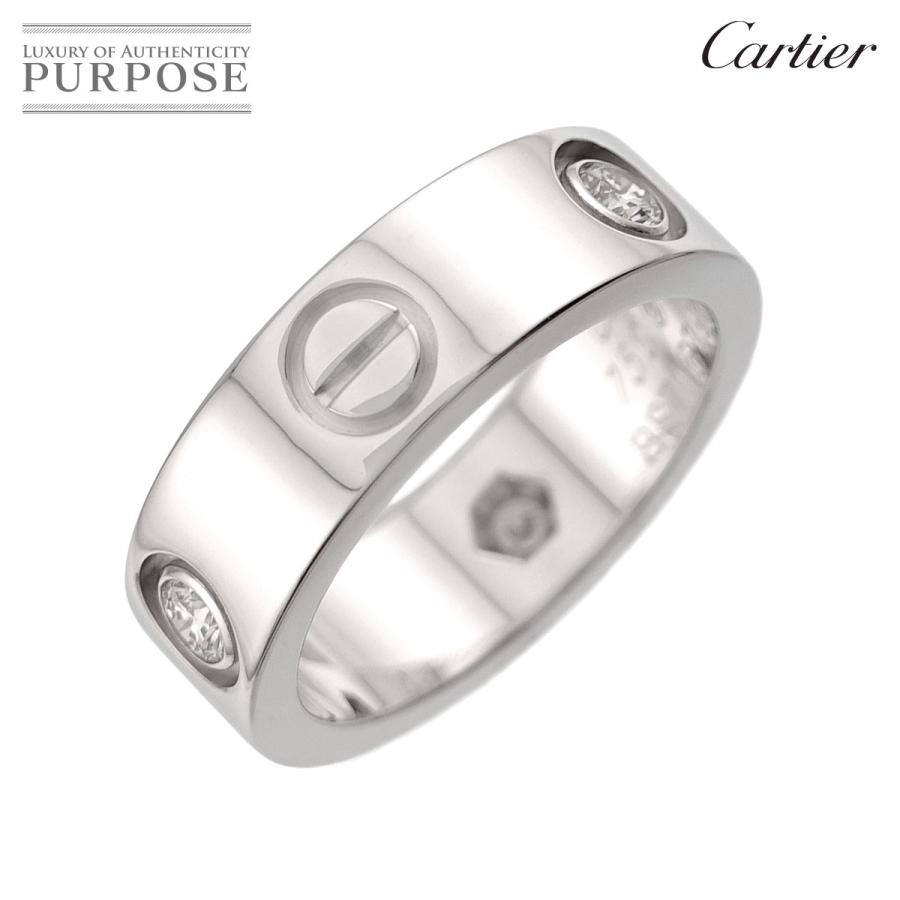 Cartier カルティエ　WG ラブリング　クラシック　49 Cartier（カルティエ） ラブ クラシック #49 リング ハーフ ダイヤ 3P