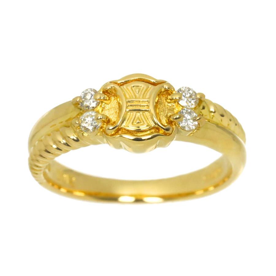 CELINE（セリーヌ） マカダム 11号 リング ダイヤ 0.12ct K18 YG