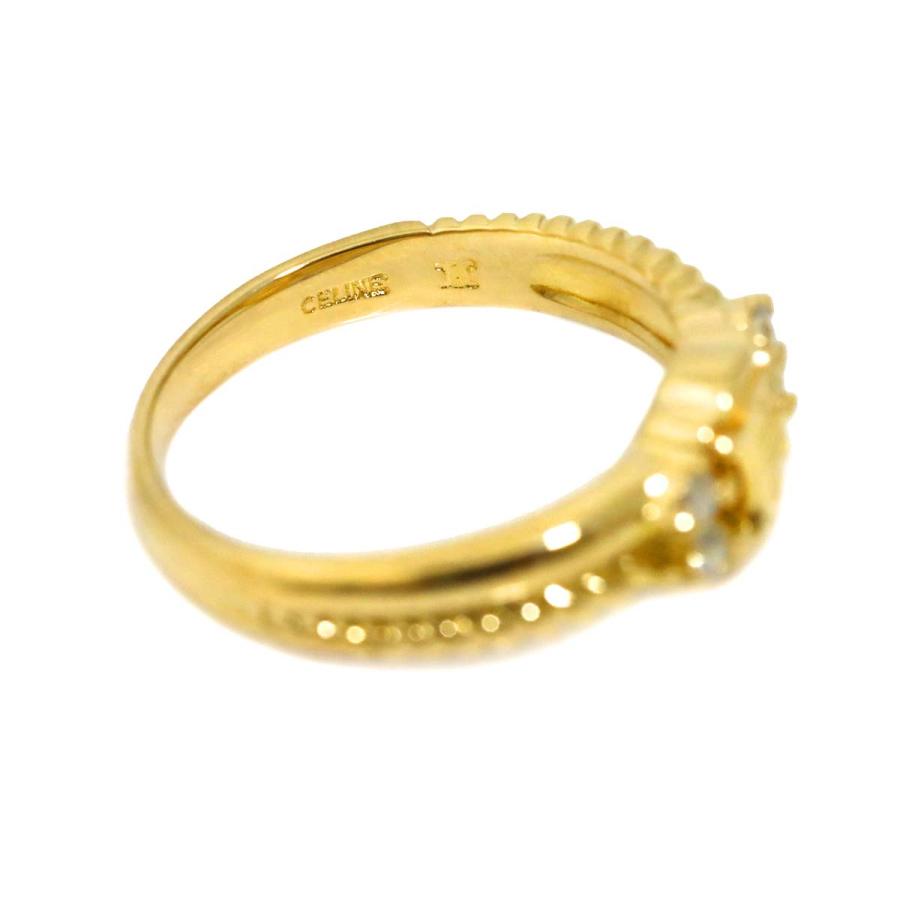 CELINE（セリーヌ） マカダム 11号 リング ダイヤ 0.12ct K18 YG