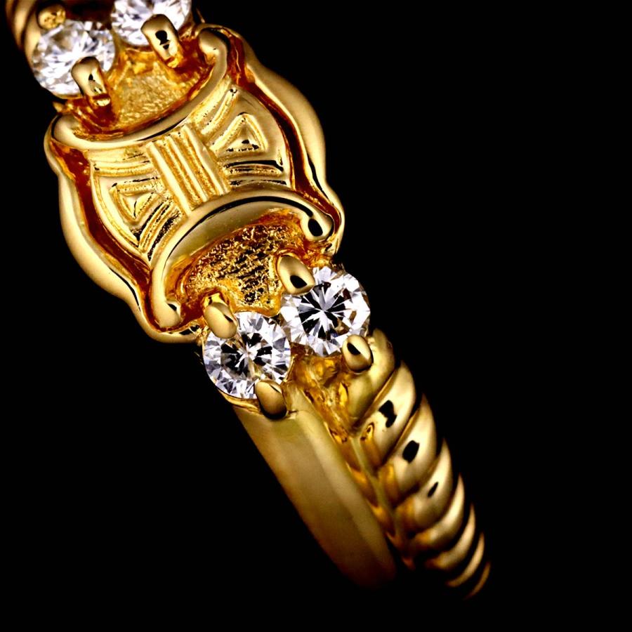 CELINE（セリーヌ） マカダム 11号 リング ダイヤ 0.12ct K18 YG