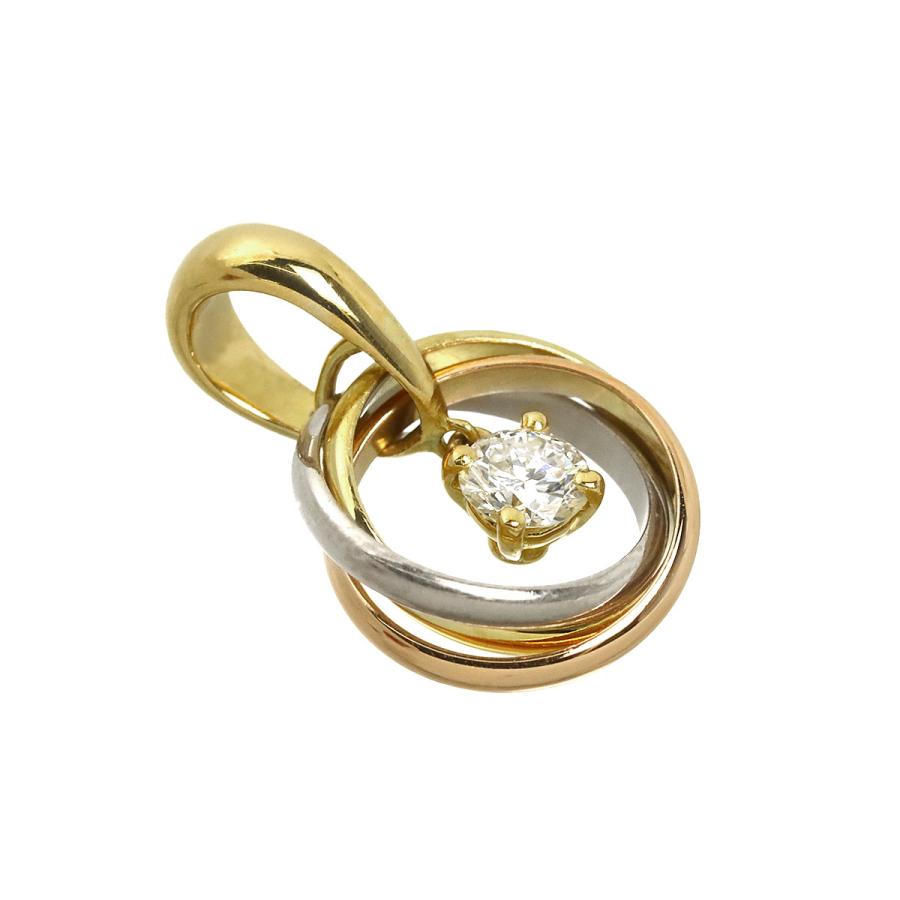 カルティエ トリニティ ダイヤ チャーム ペンダントトップ Cartier（カルティエ） トリニティ ダイヤ ペンダントトップ K18 YG WG