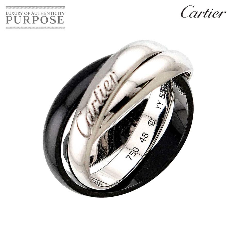 GW値下 カルティエ cartier トリニティ 黒✖︎金 未使用に近い極美品