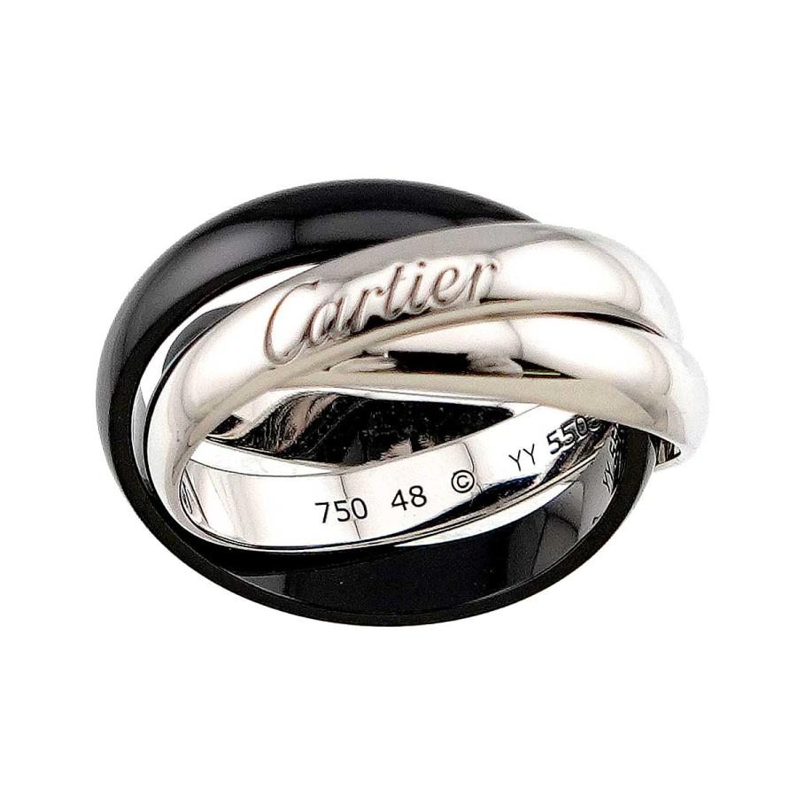 Cartier（カルティエ） トリニティ MM #48 リング セラミック K18 WG 3