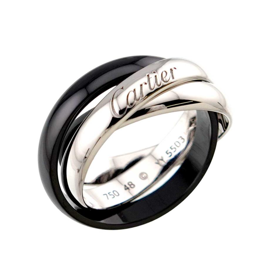 Cartier（カルティエ） トリニティ MM #48 リング セラミック K18 WG 3