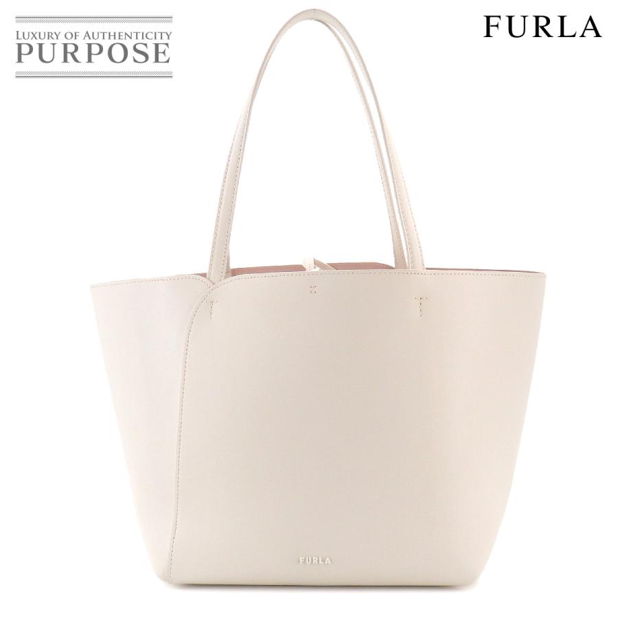 FURLA（フルラ） 未使用 展示品 トート バッグ レザー ホワイト ポーチ 