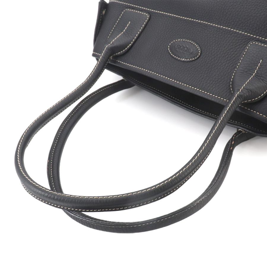 新品同様 トッズ TOD'S ジレッリ トート バッグ レザー ブラック