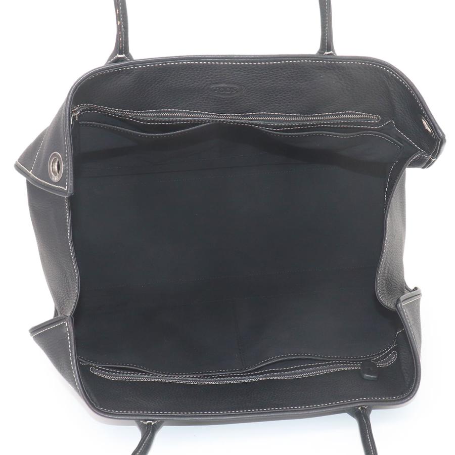 新品同様 トッズ TOD'S ジレッリ トート バッグ レザー ブラック