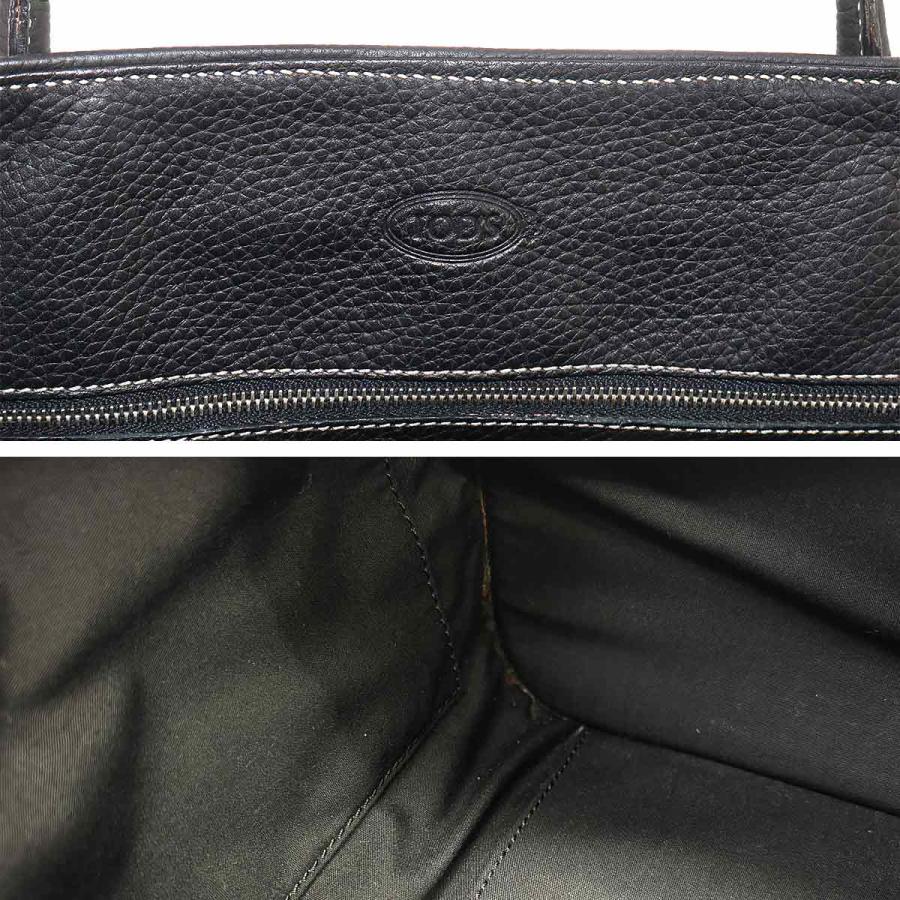 新品同様 トッズ TOD'S ジレッリ トート バッグ レザー ブラック
