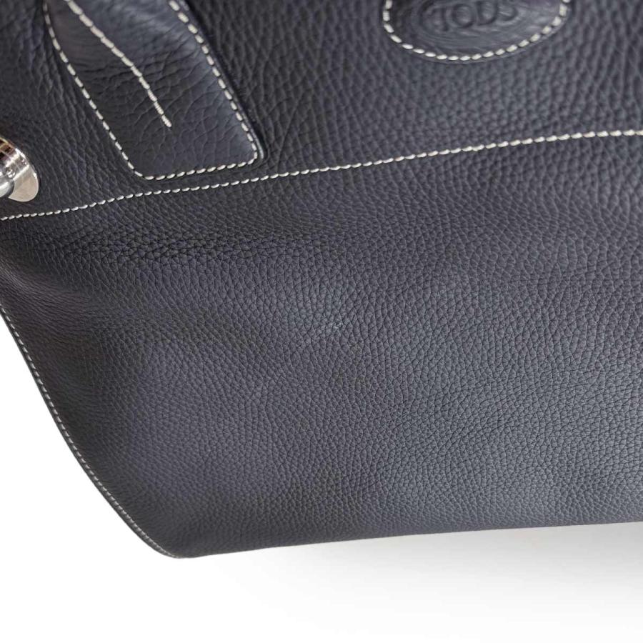 新品同様 トッズ TOD'S ジレッリ トート バッグ レザー ブラック